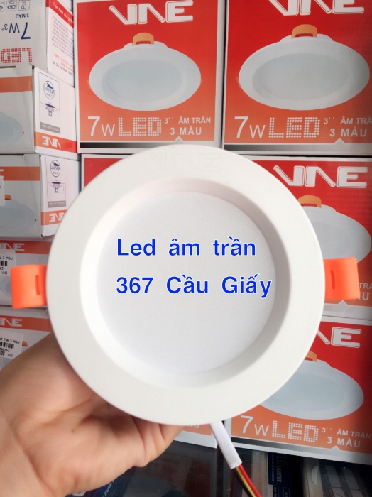 Đèn Led âm trần 7W loại 3 mầu