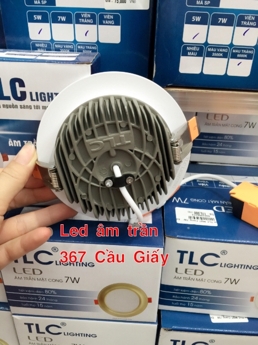 Đèn Led âm trần khối đúc 7w 1 màu TLC