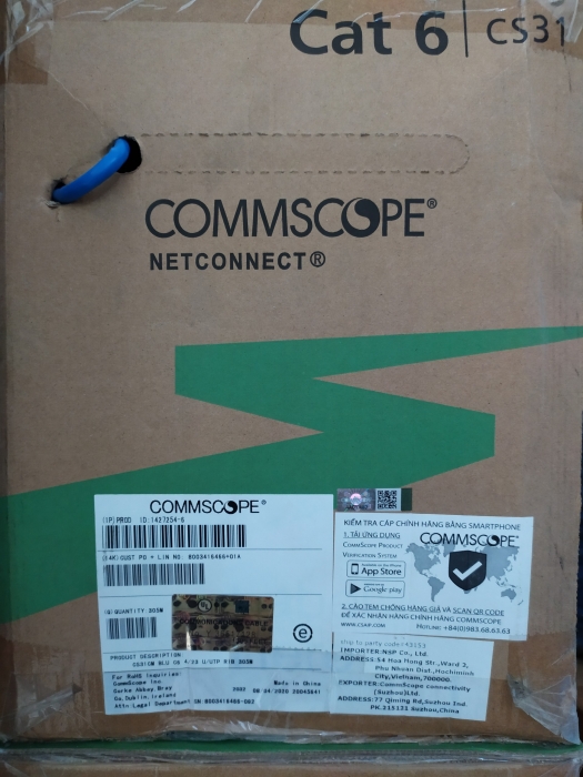 Cáp Mạng Cat6 CommScope (AMP)